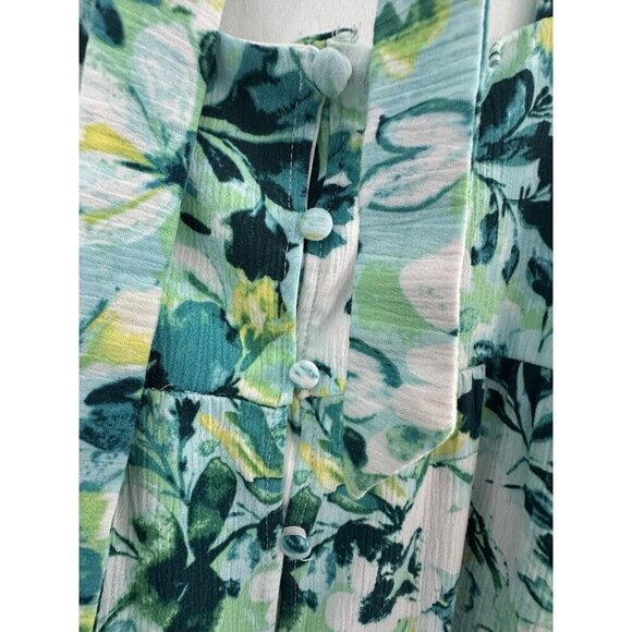 Torrid Women’s Maxi Halter Dress Plus‎ Sz 3 3X Gauze Tiered Floral Spring Easter - Picture 6 of 10